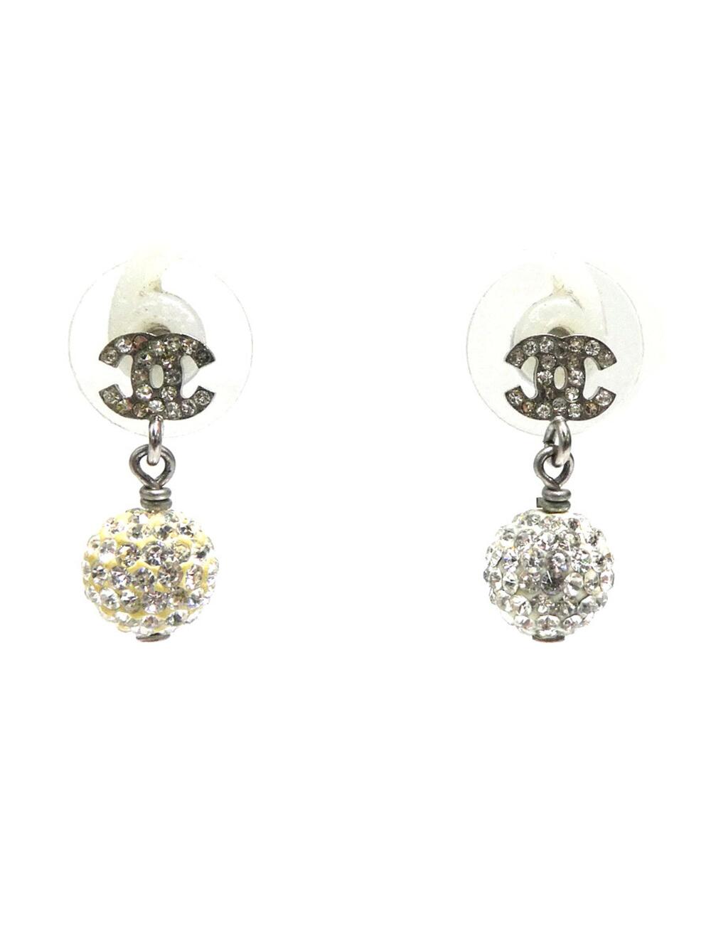 Chanel Rhinestone Earrings Metal And #246981C64B